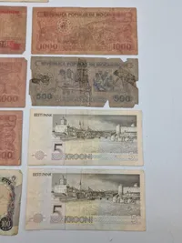 Lot originale pengesedler