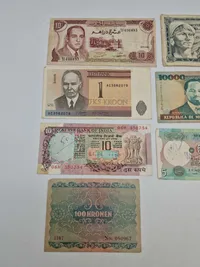 Lot originale pengesedler