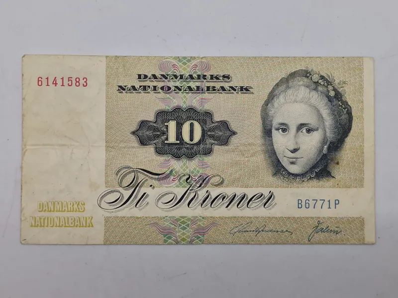 Original dansk 10 krone seddel