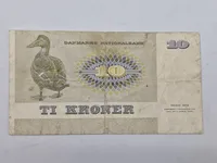 Original dansk 10 krone seddel