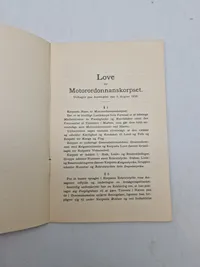 Love for motorordonanskorpset 1929