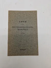 Love for motorordonanskorpset 1929