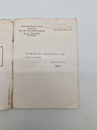 Original tysk tjenestebog, ww2 genbrugt i dk efter krigen