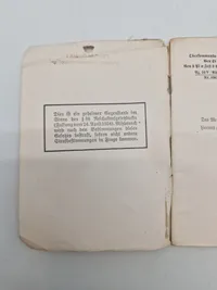 Original tysk tjenestebog, ww2 genbrugt i dk efter krigen