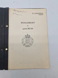 Reglement for pistol model 1949