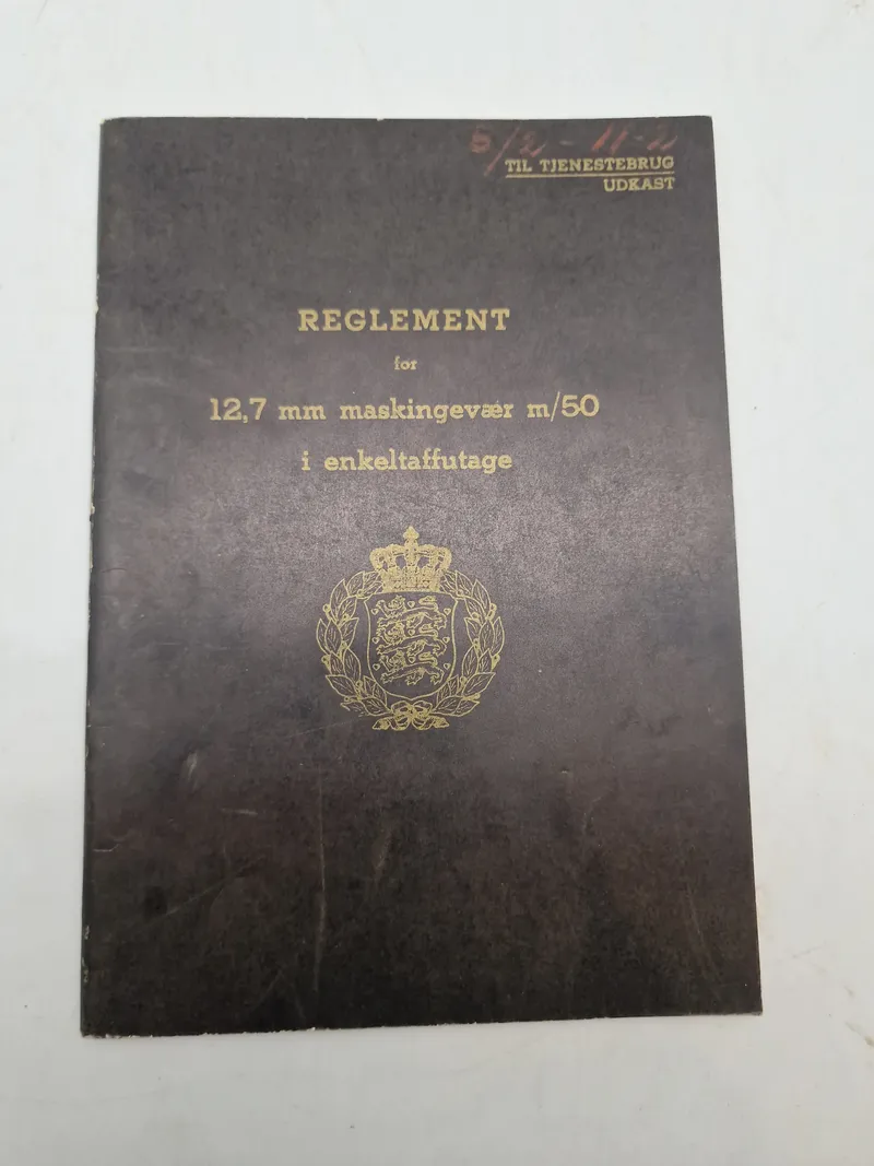 Reglement for 12,7 mm maskingevær