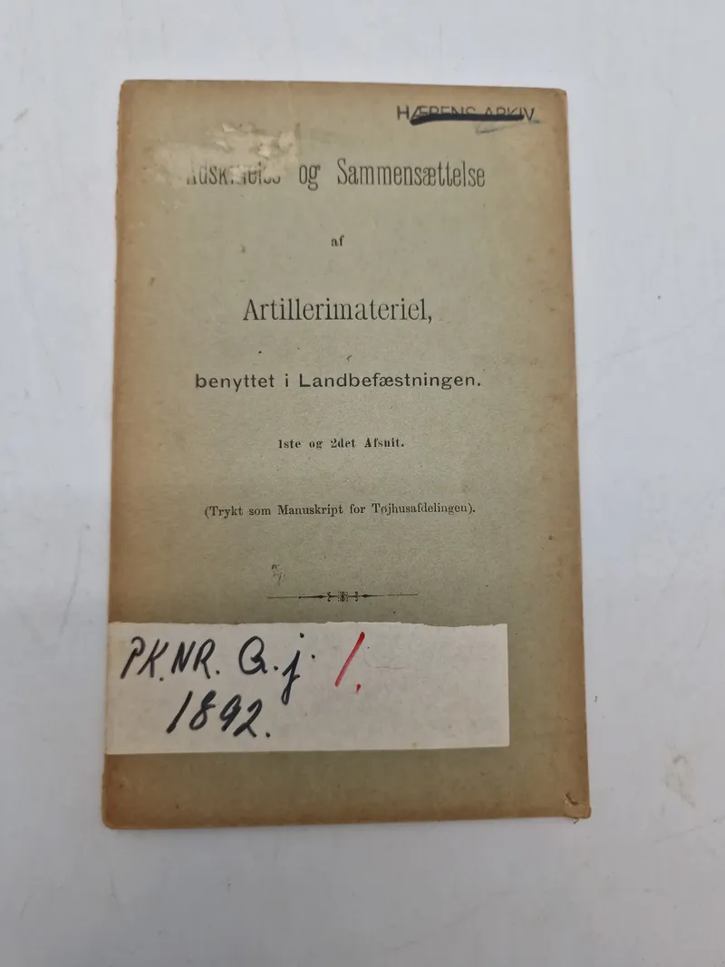 Artillerimateriel benyttet i landbefæstningen