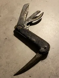 Original engelsk Broadarrow stemplet foldekniv fra 1945