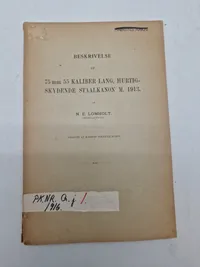 Beskrivelse af staalkanon model 1913