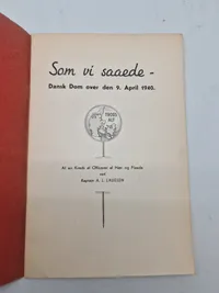 Original “Trods alt” nål og hæfte udstedt af officersforening ifbm ww2