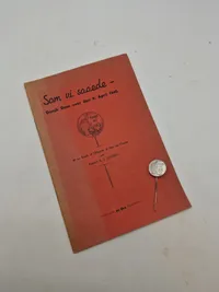 Original “Trods alt” nål og hæfte udstedt af officersforening ifbm ww2