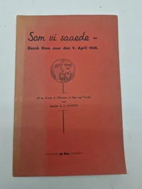 Original “Trods alt” nål og hæfte udstedt af officersforening ifbm ww2