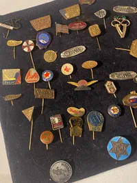 Stor samling pins og nåle