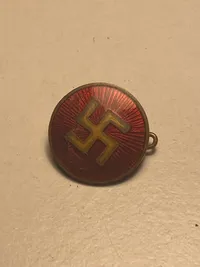 Ekstremt sjældent originalt dansk partiemblem fra Ejnar Vaabens først oprettede nazistparti (NSP) National Socialistisk Parti