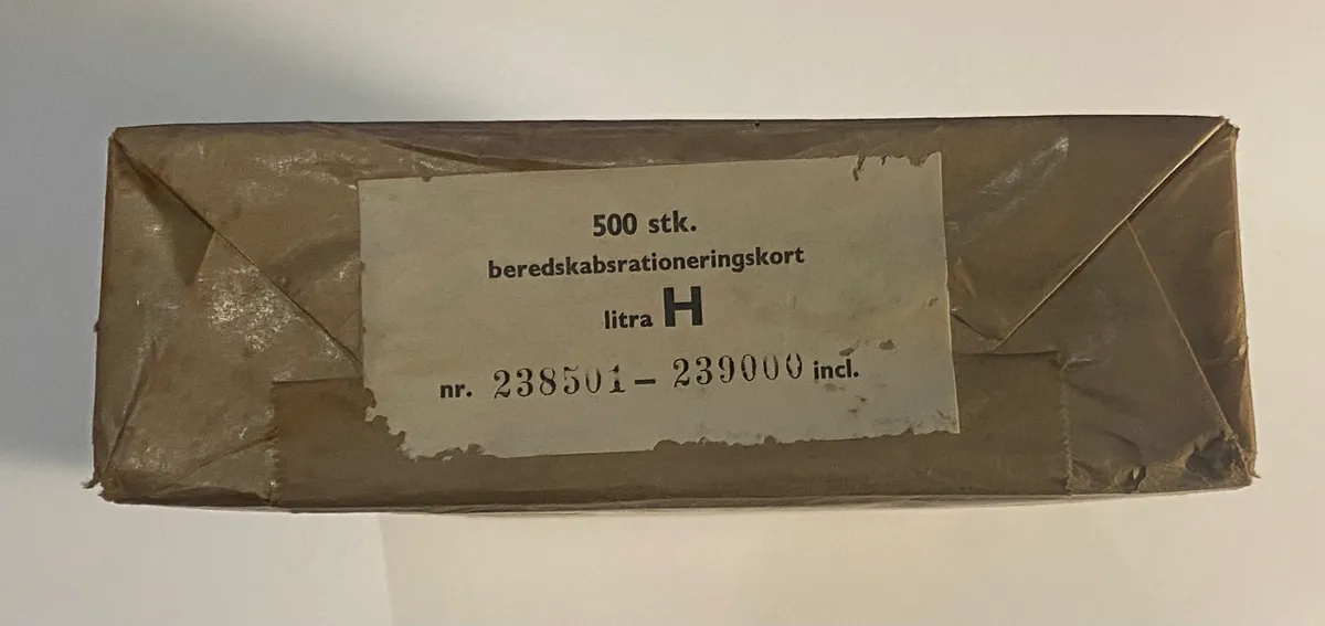 Pakke uåbnede beredskabs rationeringskort - 500 stk