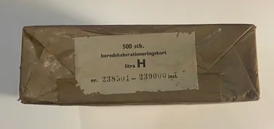 Pakke uåbnede beredskabs rationeringskort - 500 stk