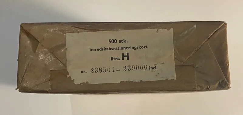 Pakke uåbnede beredskabs rationeringskort - 500 stk