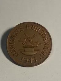 Original mønt, Danmarks Frihedskamp 1945 - lavet som nål