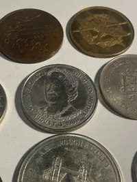 Samling jubilæumsmønter mm.