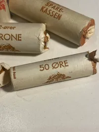 Samling uåbnede møntruller