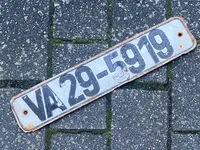 Original tidlig tysk militær nummerplade - VolksArmee