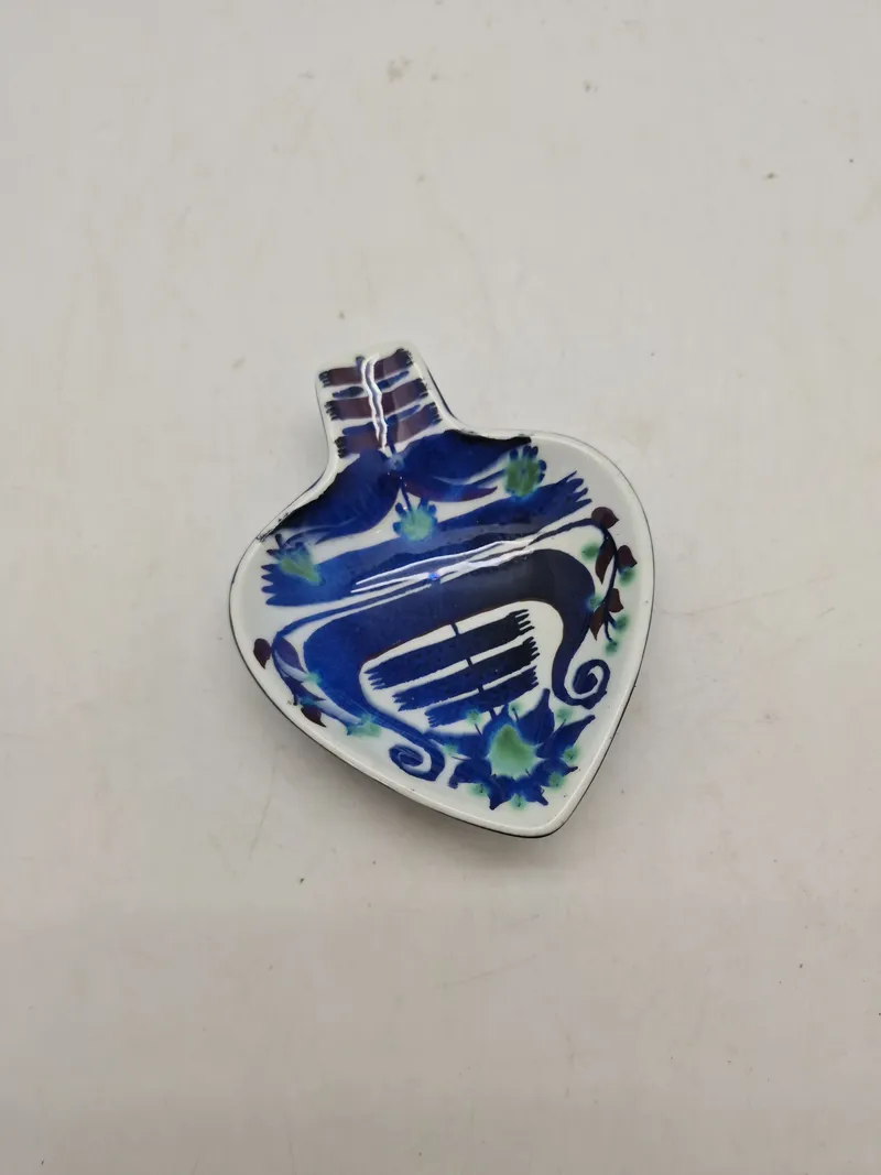Original hjerteformet Aluminia Tenera kunstfajance Marianne Johnson asiet