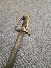 Original Dansk Artilleri Sabel model 1802 uden skede