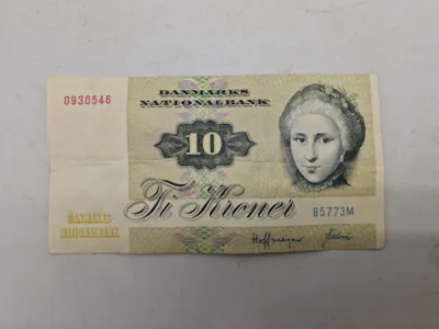 Original dansk 10 krone seddel