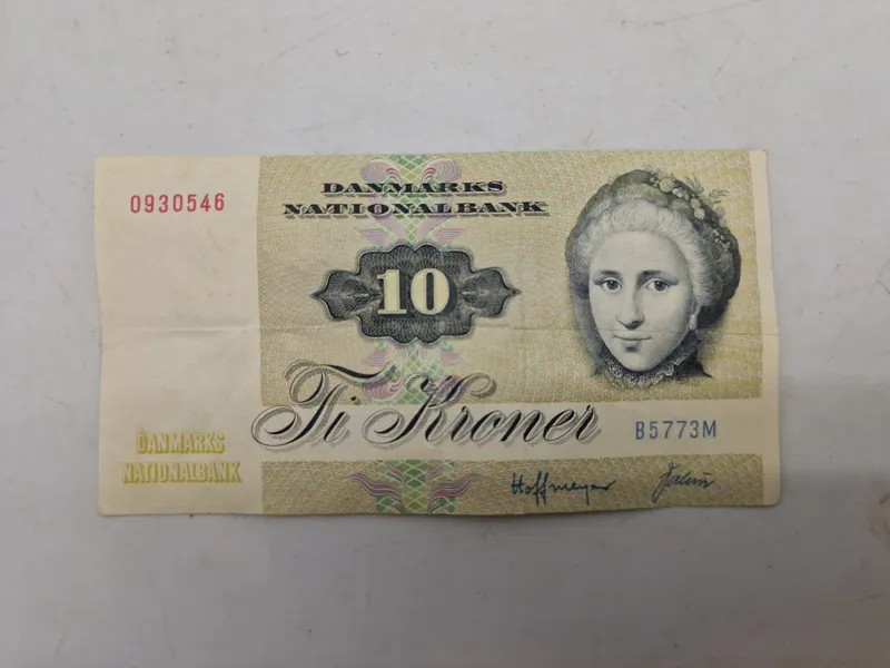 Original dansk 10 krone seddel