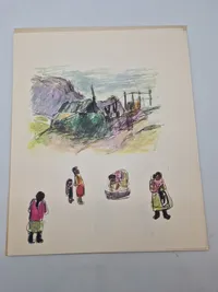 Samling grønlandske billeder i mappe
