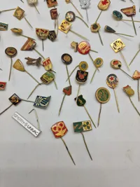 Stor samling pins