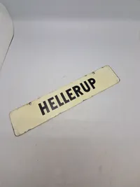 Originalt dobbeltsidet sporvogns skilt metal
