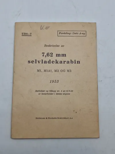 Beskrivelse af 7,62 mm selvladekarbin ( US carabin )