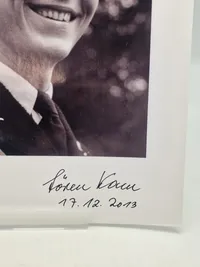 Originalt signeret foto af Søren Kam. Billedet er efterkrigs, men signaturen er original A4 størelse