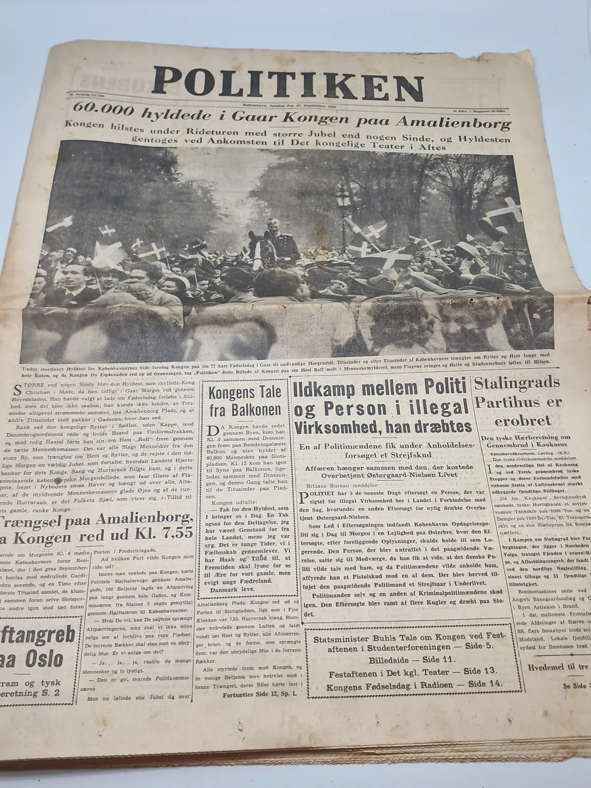 Originalt eks af politikken fra 1942