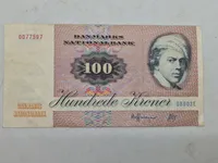 Original dansk 100 krone seddel