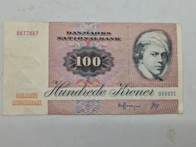 Original dansk 100 krone seddel