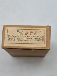 Original æske K98 patroner 15 stk matchene med æsken