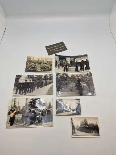 Samling originale tyske fotos fra begravelse i Bispebjerg, ww2