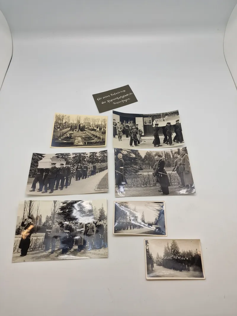 Samling originale tyske fotos fra begravelse i Bispebjerg, ww2