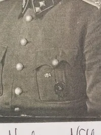 Original Totenkopf nål med foto og beskrivelse/historie