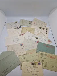 Kæmpe lot originalt feltpost, fotos mm.