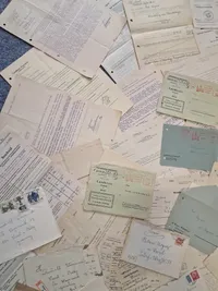 Kæmpe lot originalt feltpost, fotos mm.