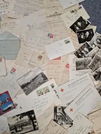 Kæmpe lot originalt feltpost, fotos mm.