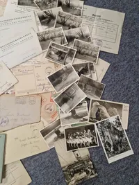 Kæmpe lot originalt feltpost, fotos mm.