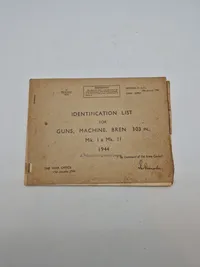 Identification List For Guns Machine Bren 303 In Mk I & Mk II - 1944