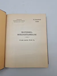 Hærens Tekniske korps - Samlebind til materielbekendtgørelser III