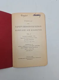 Forslag till vabenvårdsinstruktion handvapen och kulsprutor - Brigade stemplet