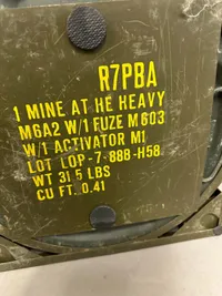 Original US WW2 pansermine til undervisningsbrug