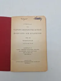Forslag till vabenvårdsinstruktion -handvapen och kulsprutor - Brigade stemplet